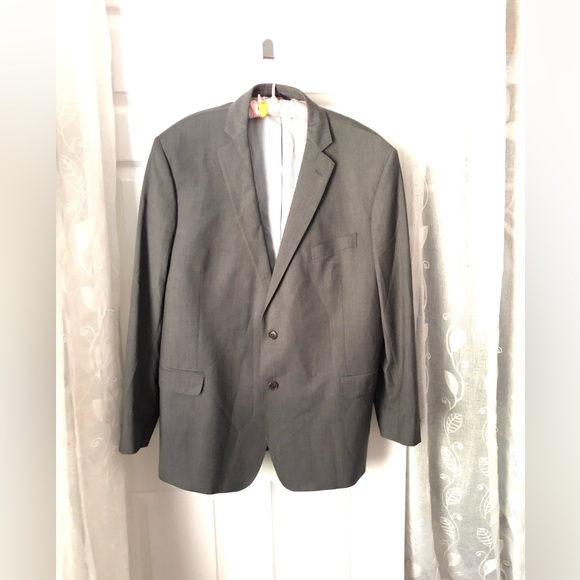 Brooks Brother Classic Gray Men's Blazer Jacket Rgent fit sz 48 R wool blend
